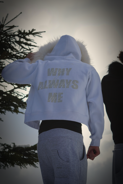 FUR HOODIE WHITE